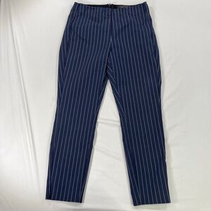 Rag and Bone High Rise Slim Ankle Stripe 28x26 Dress Pants Sz 8 Navy Trousers